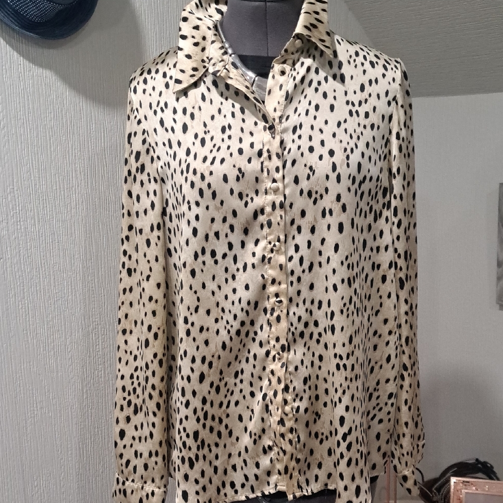 Zara Leopard Print Blouse